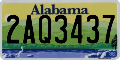 AL license plate 2AQ3437