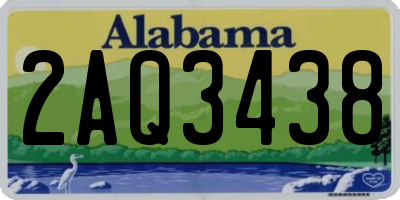 AL license plate 2AQ3438