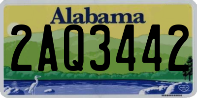 AL license plate 2AQ3442