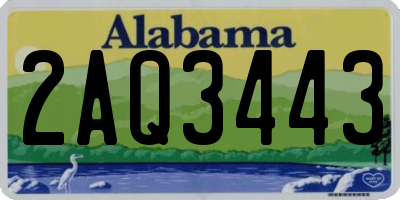 AL license plate 2AQ3443