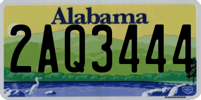 AL license plate 2AQ3444