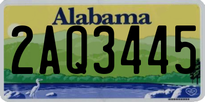 AL license plate 2AQ3445