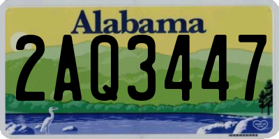 AL license plate 2AQ3447