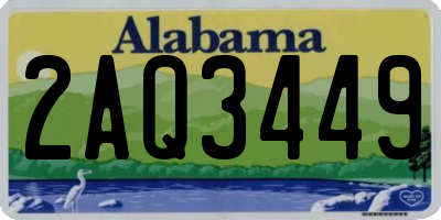 AL license plate 2AQ3449