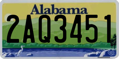 AL license plate 2AQ3451