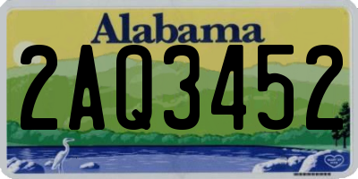 AL license plate 2AQ3452