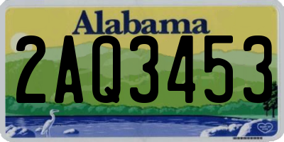 AL license plate 2AQ3453