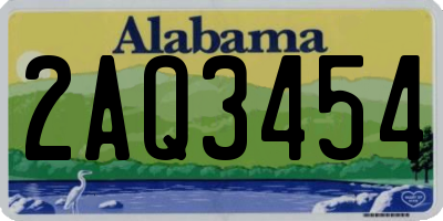 AL license plate 2AQ3454