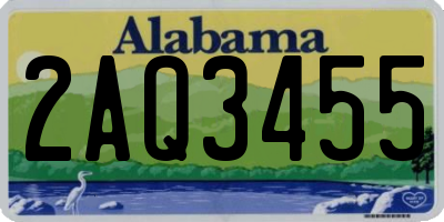 AL license plate 2AQ3455