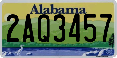 AL license plate 2AQ3457