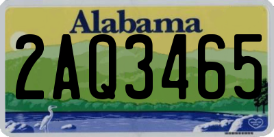 AL license plate 2AQ3465