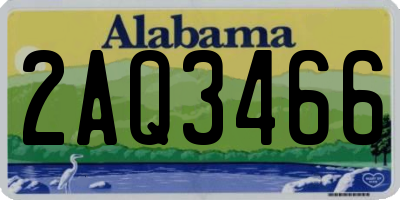 AL license plate 2AQ3466