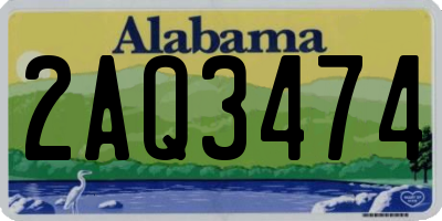AL license plate 2AQ3474