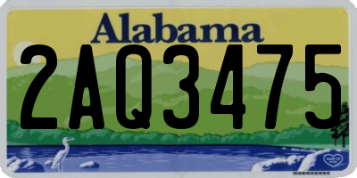 AL license plate 2AQ3475