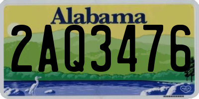 AL license plate 2AQ3476