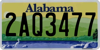 AL license plate 2AQ3477