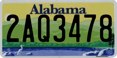 AL license plate 2AQ3478