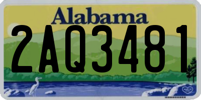 AL license plate 2AQ3481