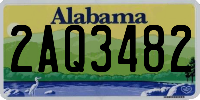 AL license plate 2AQ3482