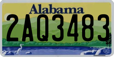 AL license plate 2AQ3483