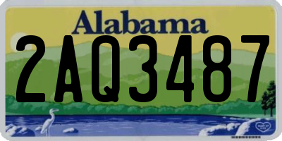 AL license plate 2AQ3487