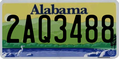 AL license plate 2AQ3488