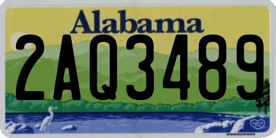 AL license plate 2AQ3489