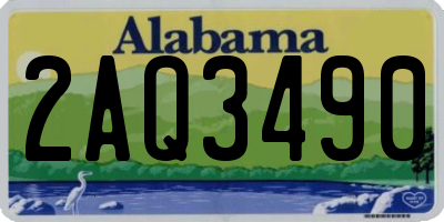 AL license plate 2AQ3490
