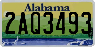 AL license plate 2AQ3493