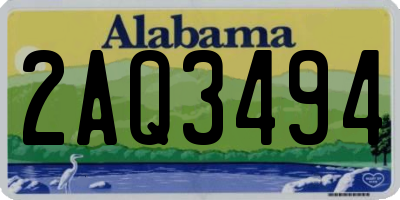 AL license plate 2AQ3494