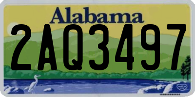 AL license plate 2AQ3497