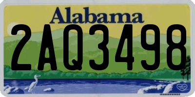 AL license plate 2AQ3498