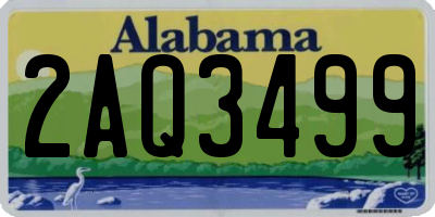AL license plate 2AQ3499