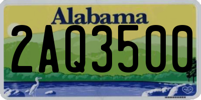 AL license plate 2AQ3500