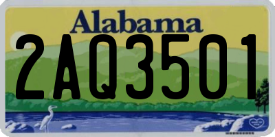 AL license plate 2AQ3501