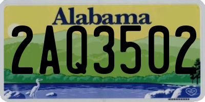 AL license plate 2AQ3502
