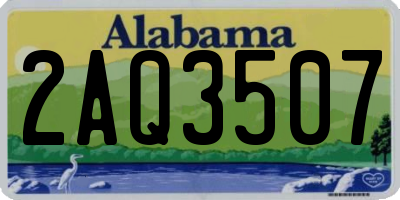 AL license plate 2AQ3507