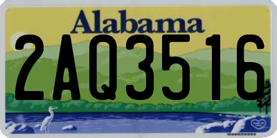 AL license plate 2AQ3516