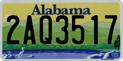 AL license plate 2AQ3517