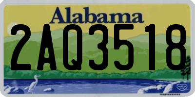 AL license plate 2AQ3518