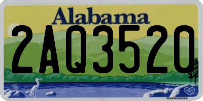 AL license plate 2AQ3520