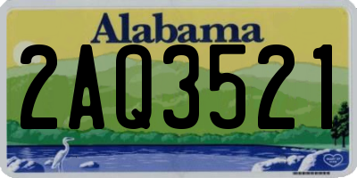 AL license plate 2AQ3521