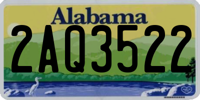 AL license plate 2AQ3522