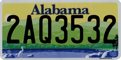 AL license plate 2AQ3532