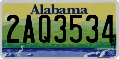 AL license plate 2AQ3534
