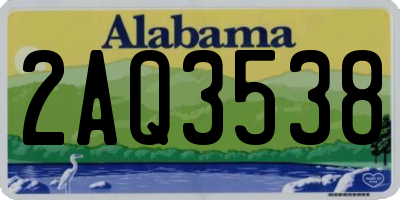 AL license plate 2AQ3538