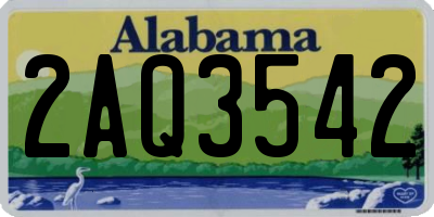 AL license plate 2AQ3542