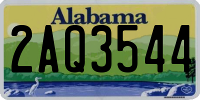 AL license plate 2AQ3544