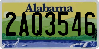 AL license plate 2AQ3546