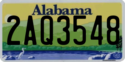 AL license plate 2AQ3548